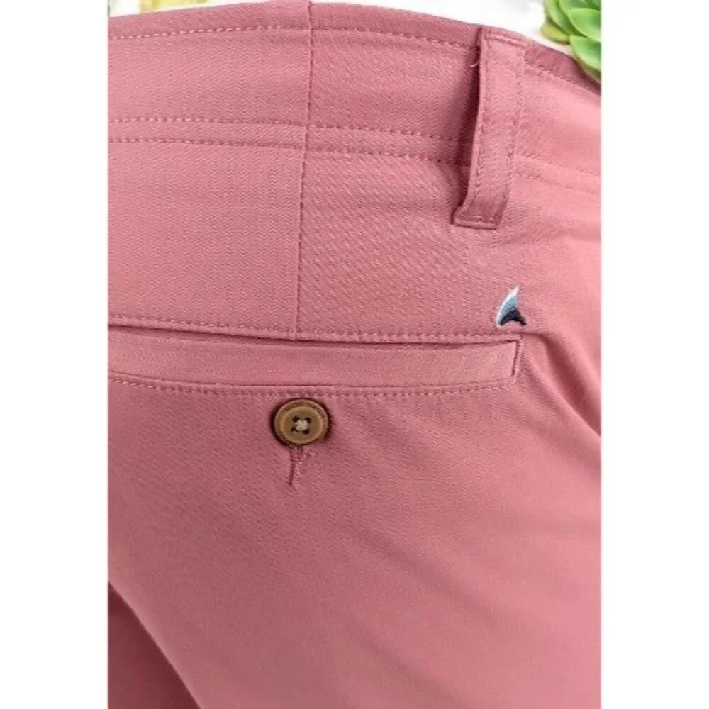 Tailor Vintage Coral Chino Slim Fit Performance Comfort Stretch Shorts NEW 38